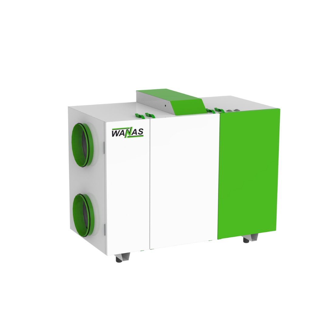 Wanas - Centrală de Ventilație cu recuperare de căldură 4 în 1 Combo 1330 Prestige cu baterie pe apă, Smart,  Funcție Ventilație, Umidificare, Încălzire și Răcire
