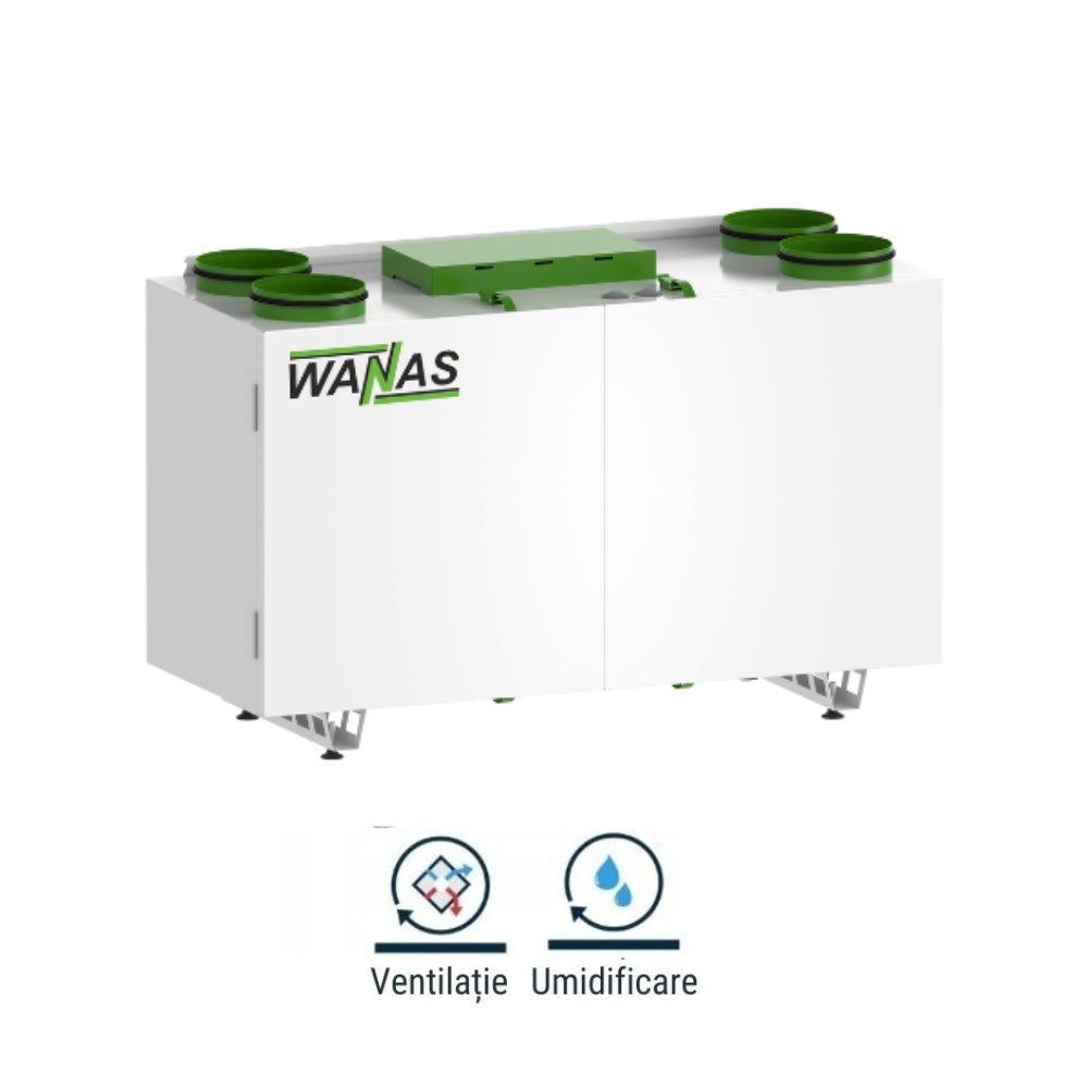 Wanas - Centrală de Ventilație cu recuperare de căldură, 430 Light, Smart, Funcție Ventilație și Umidificare