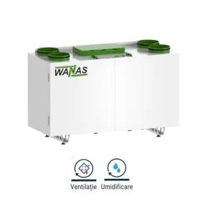 Wanas - Centrală de Ventilație cu recuperare de căldură, 430 Light, Smart, Funcție Ventilație și Umidificare