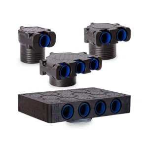 Alnor - Plenum EPP cu garnitură pentru tub flexibil FLX D-75 | racord MSF-125 | 2x12