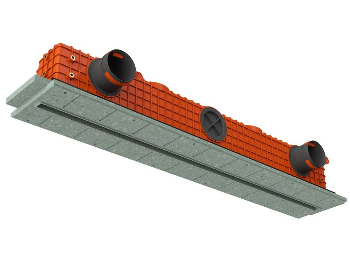 Ergovent - LINEO PRO PROFILE 1000, Grilă de ventilație încastrată în rigips, 75mm