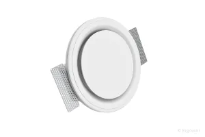 Ergovent - RONDO-125 COANDĂ, Difuzor de ventilație din gips, fără ramă, formă rotundă, conexiune la tubulatură 125 mm (5")