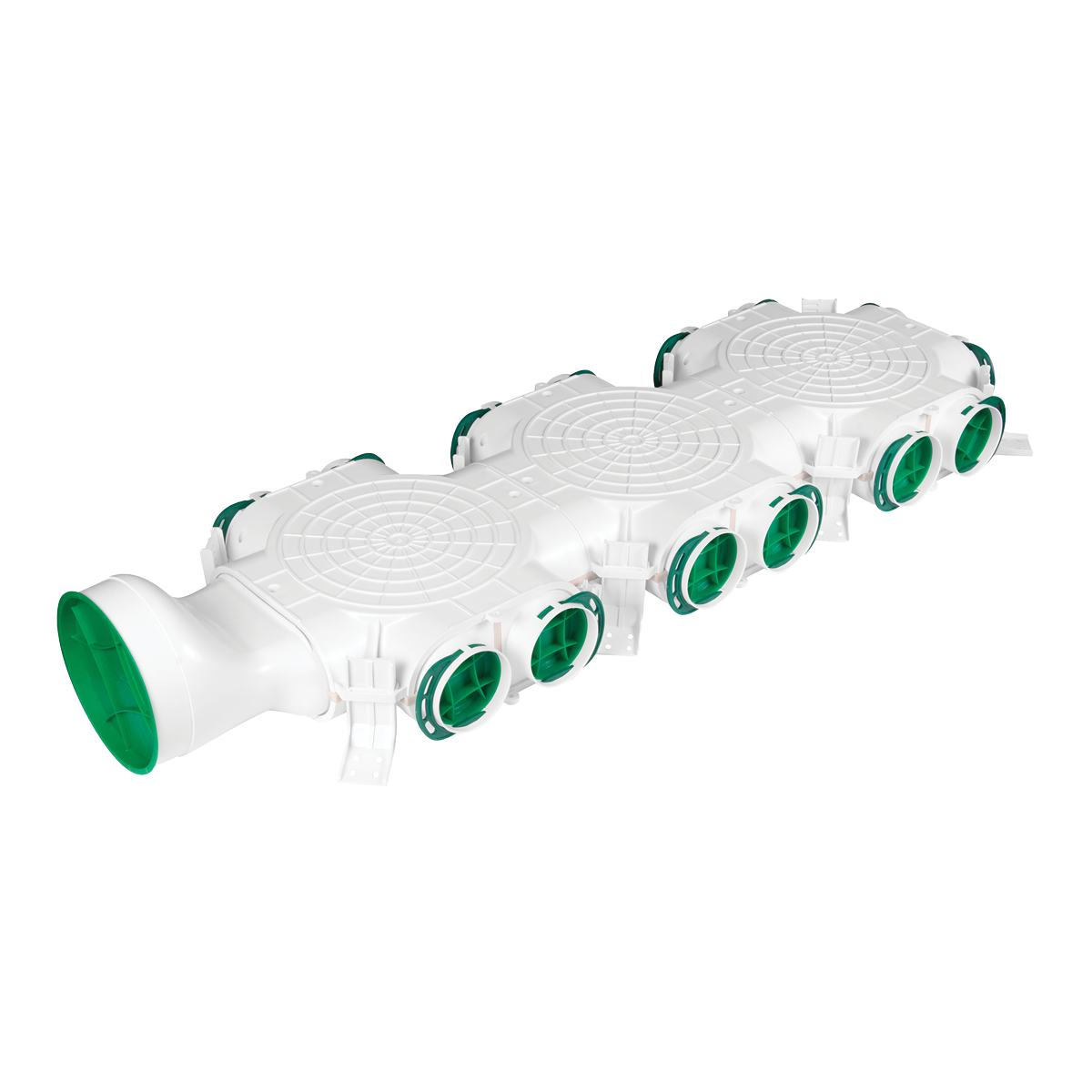 Awenta - Cutie de distributie cu racord lateral Ø160, 14xØ75