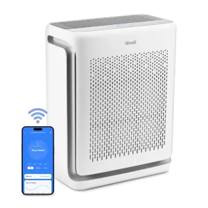 Levoit - Vital 200S Pro, Purificator de aer Smart, Wi-Fi, Filtru True HEPA, Acoperire până la 46 m², Senzor Calitate Aer, Compatibil Alexa & Google Home, Alb
