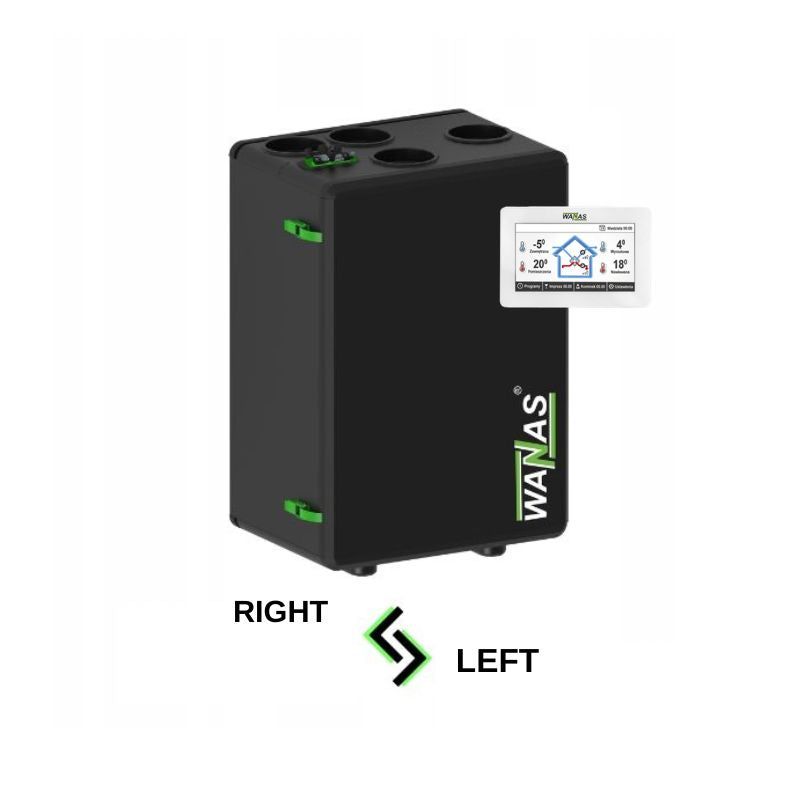 Wanas - Black 300V XF Centrală Ventilație cu Recuperare de Căldură