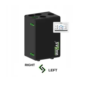 Wanas - Black 300V XF Centrală Ventilație cu Recuperare de Căldură